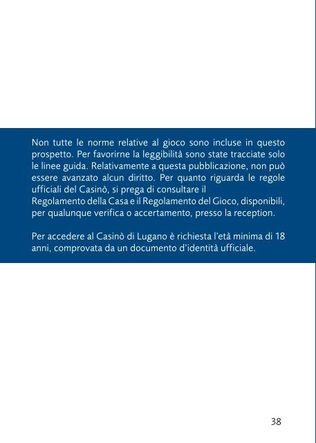 regolamento della Roulette Francese - Casinò Lugano