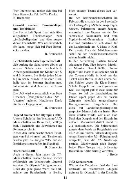 Ausgabe März 2006 - Ludwig-Meyn-Schule