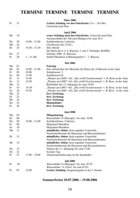 Ausgabe März 2006 - Ludwig-Meyn-Schule