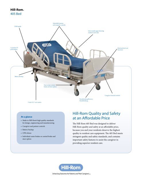 Hill-Rom-405-Hospital-Bed-Sell-Sheet