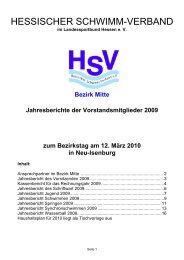 Jahresbericht Jugend 2009 zum Bezirkstag des HSV Bezirk Mitte ...