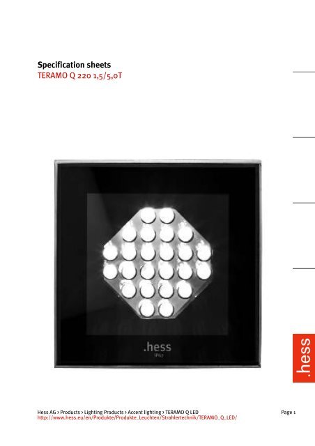Specification Sheets Teramo Q 2 1 5 5 0t Hess Ag