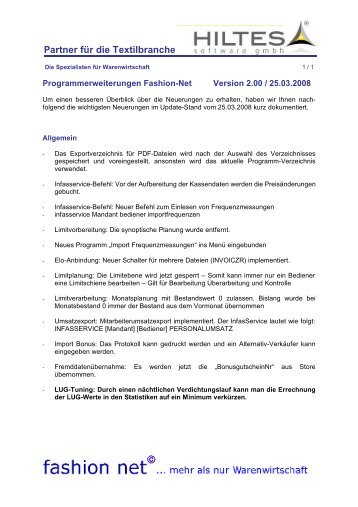 Partner für die Textilbranche