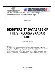 biodiversity database of the shkodra/skadar lake - The Regional ...