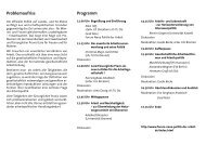 Programm Problemaufriss - artec - Universität Bremen