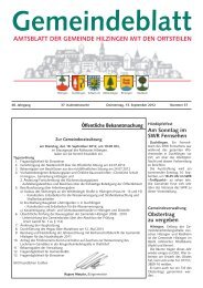 Gemeindeblatt - Gemeinde Hilzingen