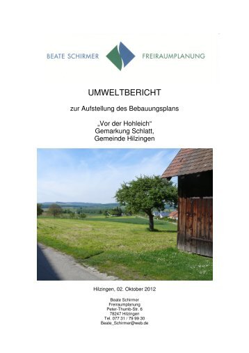 UMWELTBERICHT - Gemeinde Hilzingen