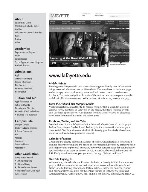 Download the PDF directory for Departments, Programs and