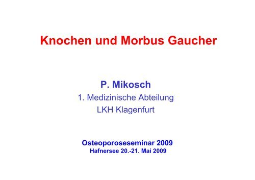 Knochen und Morbus Gaucher