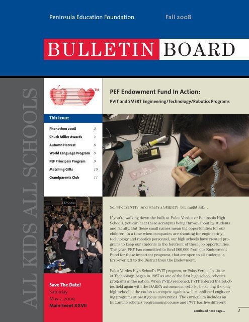 BULLETIN BOARD - Peninsula Education Foundation
