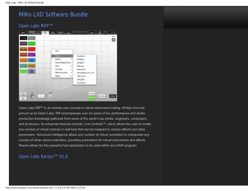 Open Labs - MiKo LXD Software Bundle