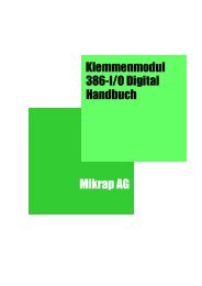 Handbuch 386-I/O Digital Klemmenmodul Mikrap AG