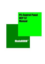 Manual UCP-57 PC-Control Panel ModuNORM - Mikrap AG