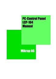 Manual LCP-104 PC-Control Panel Mikrap AG