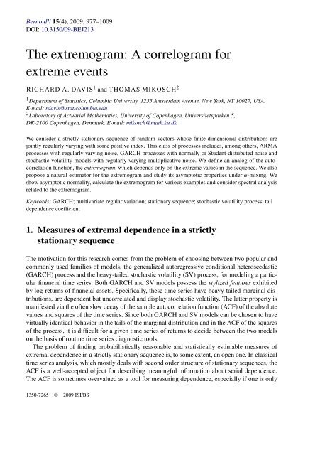 The extremogram: A correlogram for extreme events