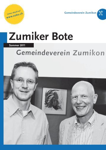 PDF – ZUBO-Broschuere – Sommer 2011 - Zumiker Bote