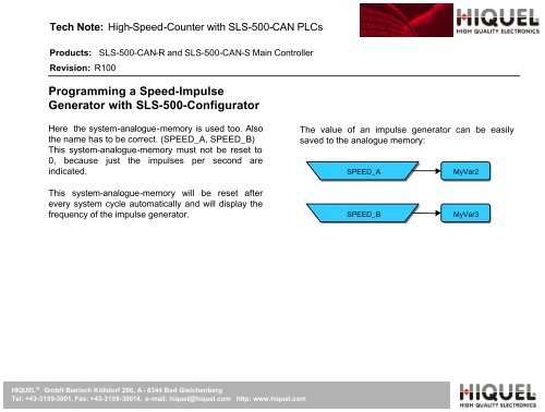 Searching for connected SLS-500 PLCs - Hiquel