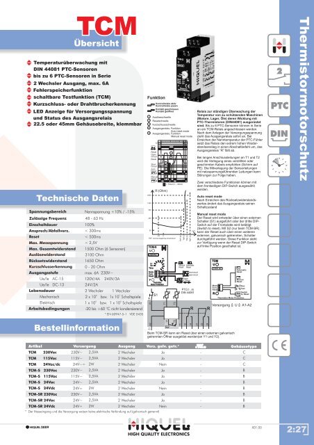 KATALOG ZEIT- und ÜBERWACHUNGSREALAIS - Hiquel