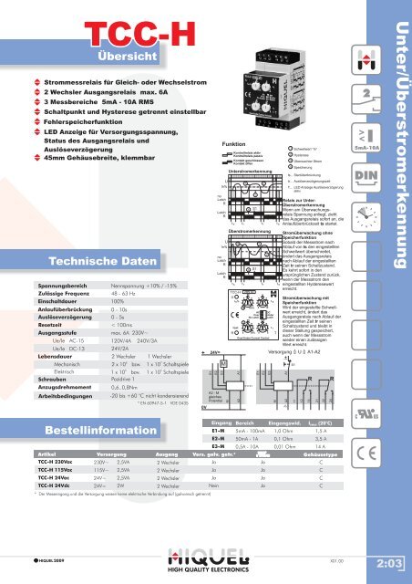 KATALOG ZEIT- und ÜBERWACHUNGSREALAIS - Hiquel