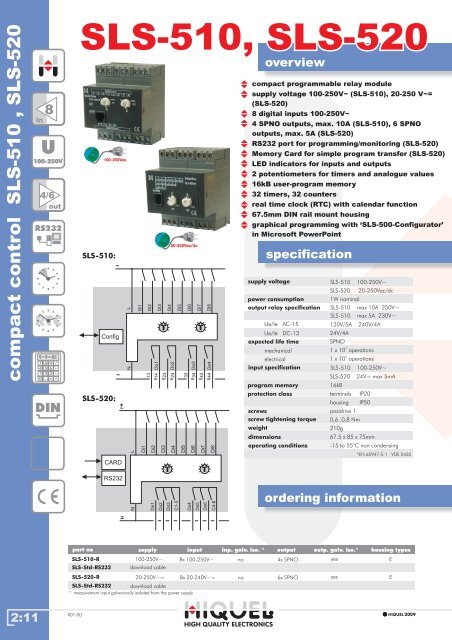 catalogue intelligent relays - Hiquel