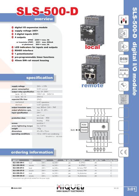 catalogue intelligent relays - Hiquel