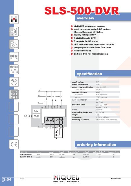 catalogue intelligent relays - Hiquel