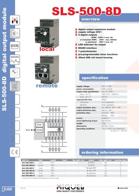 catalogue intelligent relays - Hiquel