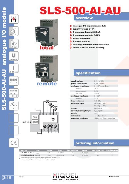 catalogue intelligent relays - Hiquel