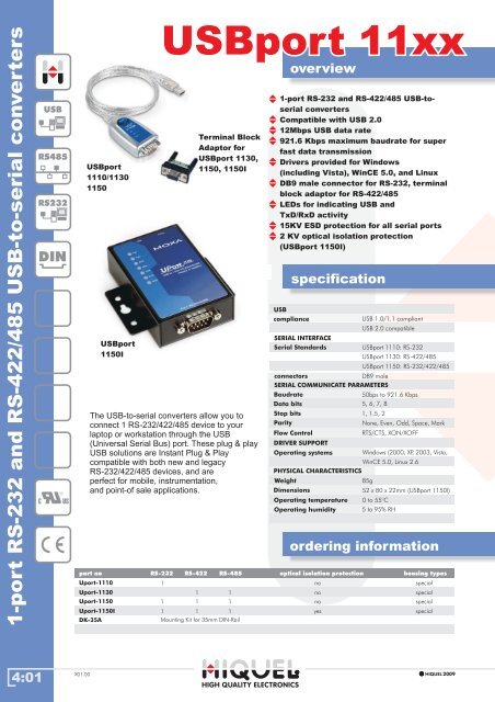 catalogue intelligent relays - Hiquel