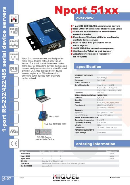 catalogue intelligent relays - Hiquel