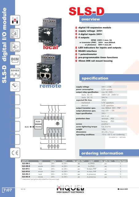 catalogue intelligent relays - Hiquel