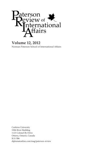 Volume 12, 2012 - Complete Edition - Diplomat Magazine