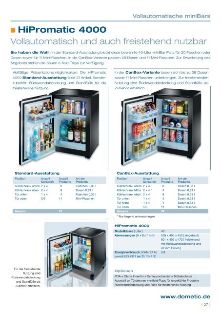 Dometic miniBars - SOGEL