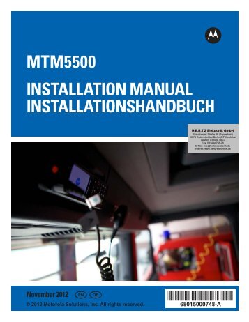 MTM5500 Installation Manual â  EN, DE - HERTZ Elektronik GmbH