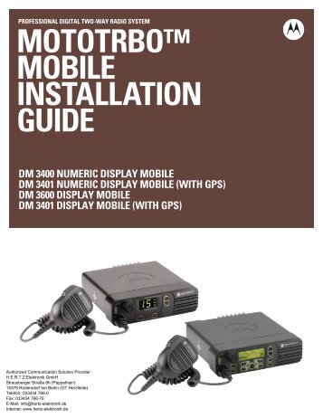 mototrboâ¢ mobile installation guide - HERTZ Elektronik GmbH