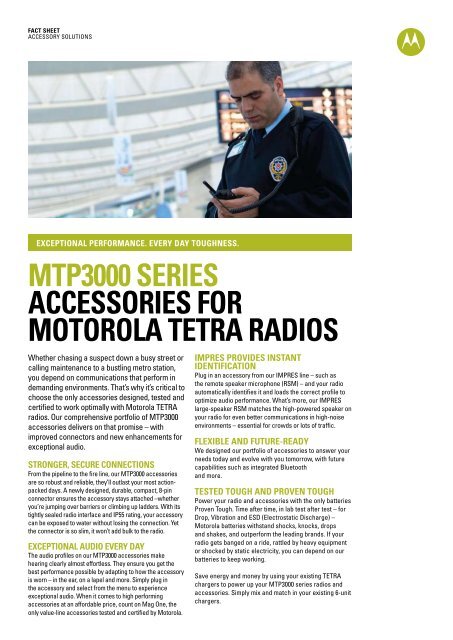 mtp3000 series accessories for motorola tetra radios - HERTZ ...