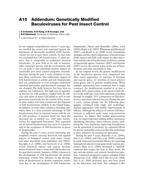 Insect Control: Biological and Synthetic Agents - Index of