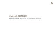 Motorola MTM5400 Brochure - HERTZ Elektronik GmbH