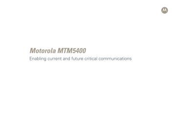 Motorola MTM5400 Brochure - HERTZ Elektronik GmbH