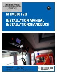 MTM800FuG Installation Manual â  EN, DE - HERTZ Elektronik GmbH