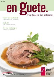 Das Magazin der Metzgerei - Schweizer Fleisch-Fachverband SFF