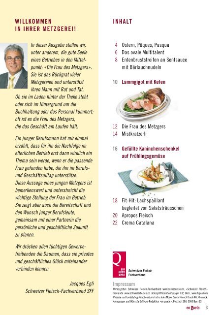 Das Magazin der Metzgerei - Schweizer Fleisch-Fachverband SFF