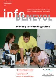Forschung in der Freiwilligenarbeit - Benevol Bern