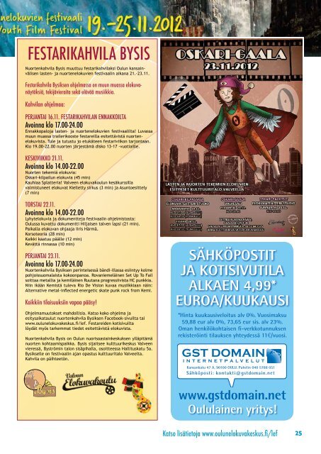 Festivaalin käsiohjelma | festival brochure 2012 - Oulun ...