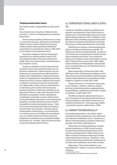Kulttuurintutkimus Pirkanmaalla - kohteena ... - Pirkanmaan liitto