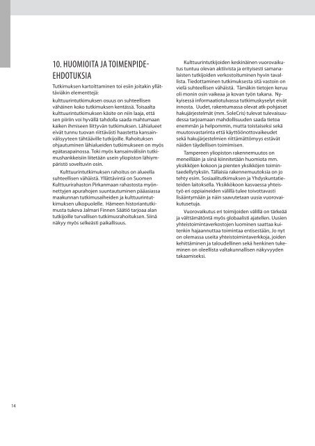 Kulttuurintutkimus Pirkanmaalla - kohteena ... - Pirkanmaan liitto