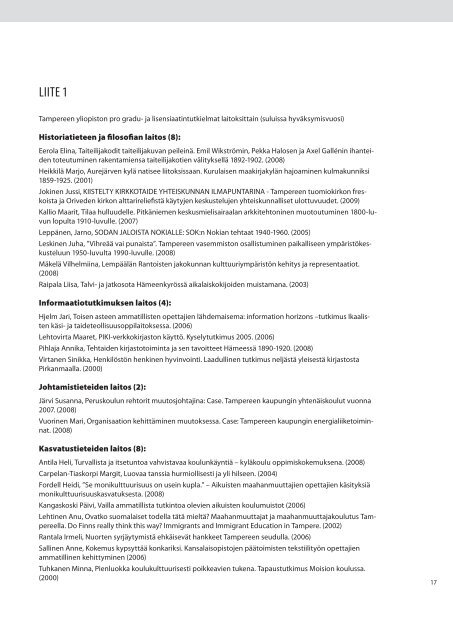 Kulttuurintutkimus Pirkanmaalla - kohteena ... - Pirkanmaan liitto