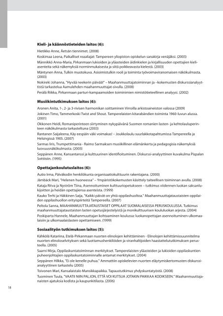 Kulttuurintutkimus Pirkanmaalla - kohteena ... - Pirkanmaan liitto