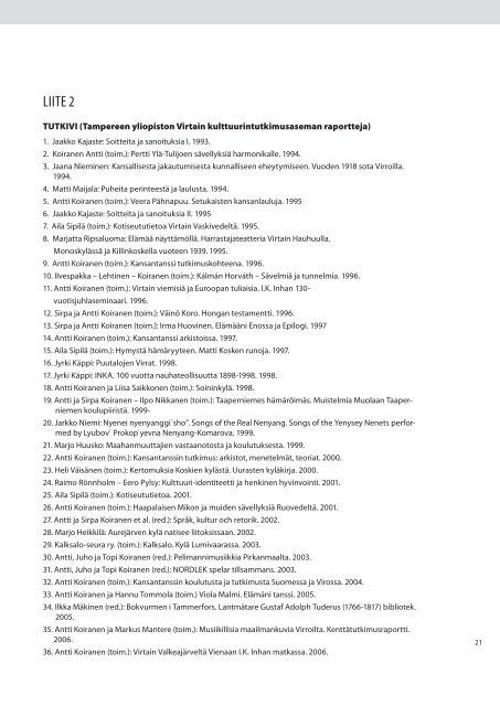 Kulttuurintutkimus Pirkanmaalla - kohteena ... - Pirkanmaan liitto