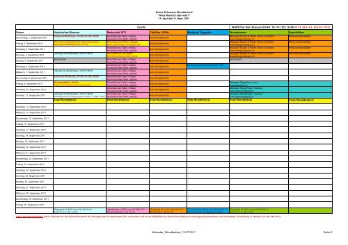 Kalender Wurstfestival - Alles Wurscht oder was?